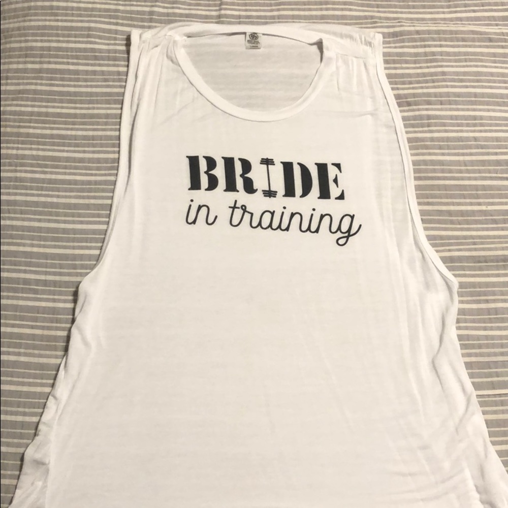 NWOT Bride in Training muscle tee, size L